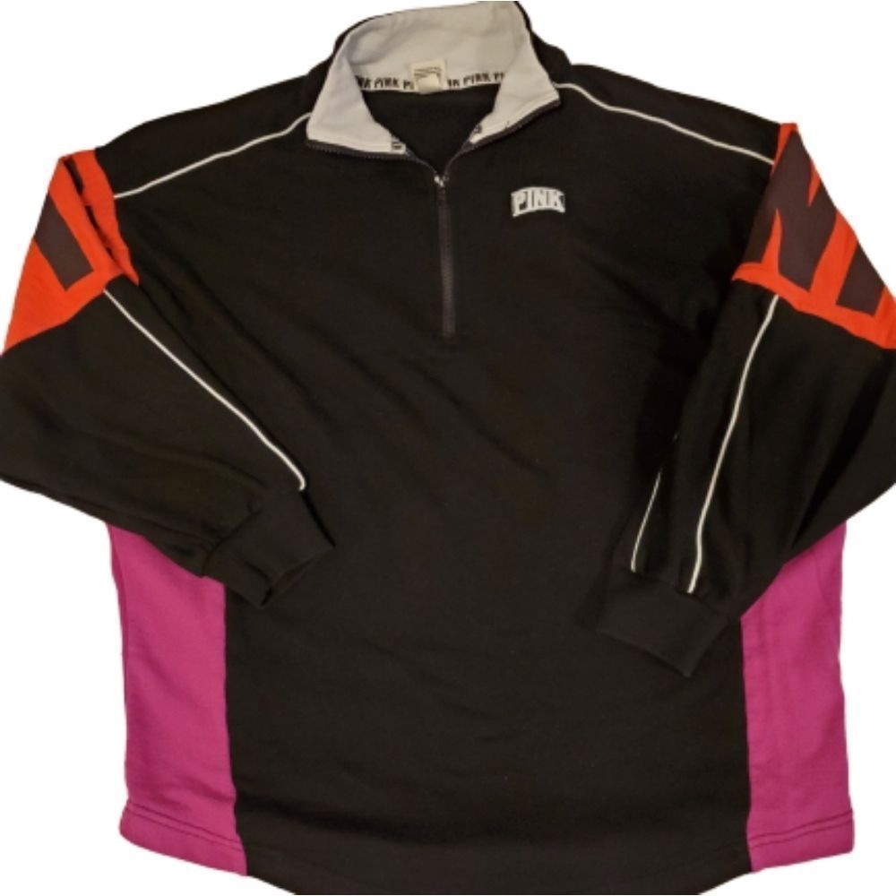 VSPINK QUARTER colorblock ZIP PULLOVER SWEATSHIRT